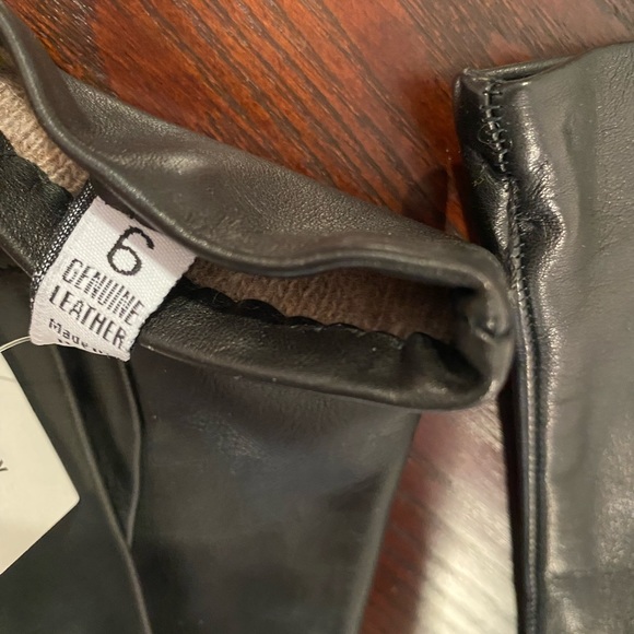 NWT Italian leather gloves with cashmere lining - Picture 3 of 9
